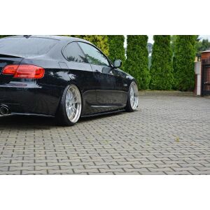 Maxton Design Seitenschweller Ansatz für BMW 3er E92 M Paket FACELIFT schwarz Hochglanz