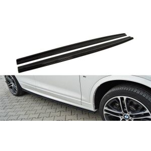 Maxton Design Seitenschweller Ansatz für BMW X4 M Paket schwarz Hochglanz