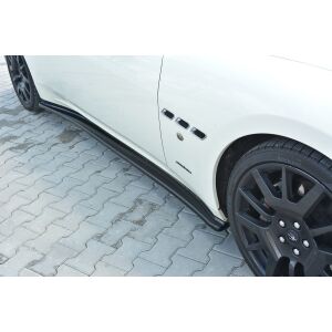 Maxton Design Seitenschweller Ansatz für MASERATI GRANTURISMO 2007-2011 schwarz Hochglanz