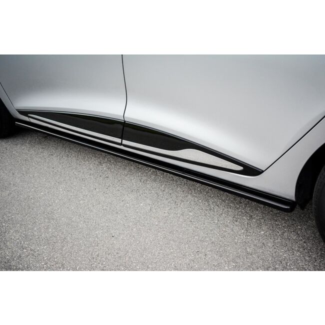 Maxton Design Seitenschweller Ansatz für Renault Clio Mk4 schwarz Hochglanz