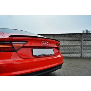 Maxton Design Spoiler CAP für AUDI A7 S-LINE (FACELIFT) schwarz Hochglanz