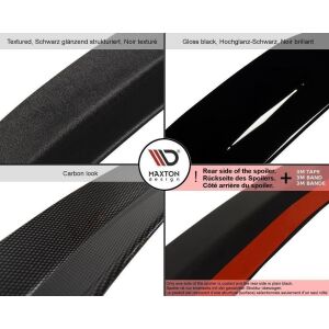 Maxton Design Spoiler CAP für Vw Tiguan Mk2 R-Line schwarz Hochglanz