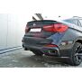 Maxton Design Heck Ansatz Flaps Diffusor für BMW X6 F16 M Paket schwarz Hochglanz