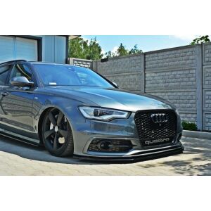 Maxton Design Front Ansatz V.1 / V1 für Audi S6 / A6 S-Line C7 schwarz Hochglanz