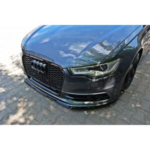 Maxton Design Front Ansatz V.2 / V2 für Audi S6 / A6 S-Line C7 schwarz Hochglanz