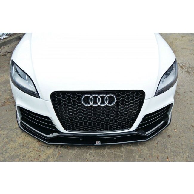 Maxton Design Front Ansatz V.1 / V1 für Audi TT RS 8J schwarz Hochglanz