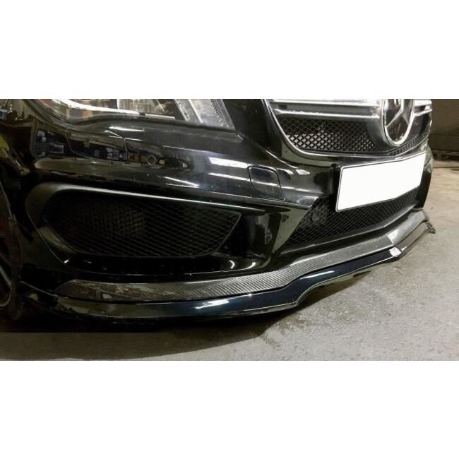 Maxton Design Front Ansatz für V.1 / V1 MERCEDES CLA 45 AMG C117 (vor Facelift) schwarz Hochglanz