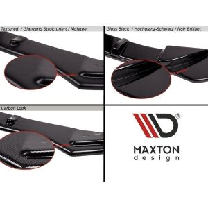 Maxton Design Front Ansatz für MERCEDES SLK R171 (FÜR ME-SLK-R171-AMG204-F1) schwarz Hochglanz