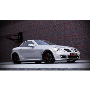 Maxton Design Front Ansatz für MERCEDES SLK R171 STANDARD STOßSTANGE schwarz Hochglanz