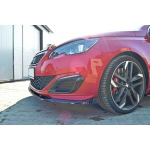 Maxton Design Front Ansatz für V.2 / V2 PEUGEOT 308 II GTI schwarz Hochglanz