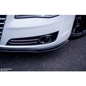 Maxton Design Front Ansatz V.1 / V1 für Audi A8 D4 schwarz Hochglanz