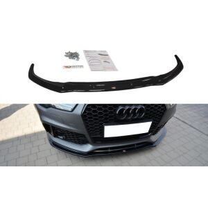 Maxton Design Front Ansatz V.1 / V1 für Audi RS7 Facelift schwarz Hochglanz