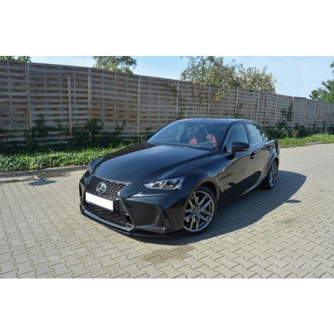 Maxton Design Front Ansatz V.1 / V1 für Lexus IS Mk3 Facelift F-Sport schwarz Hochglanz