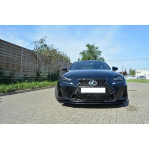 Maxton Design Front Ansatz V.1 / V1 für Lexus IS Mk3 Facelift F-Sport schwarz Hochglanz