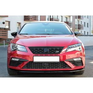 Maxton Design Front Ansatz V.1 / V1 für Seat Leon Cupra / FR Mk3 FL schwarz Hochglanz