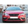 Maxton Design Front Ansatz V.1 / V1 für Seat Leon Cupra / FR Mk3 FL schwarz Hochglanz