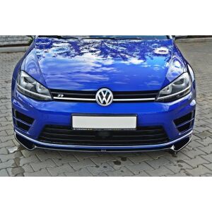 Maxton Design Front Ansatz V.2 / V2 für VW Golf 7 R / R-Line schwarz Hochglanz