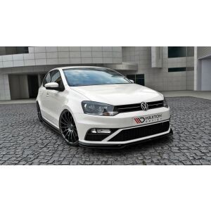 Maxton Design Front Ansatz für V.2 / V2 VW POLO MK5 GTI Facelift schwarz Hochglanz