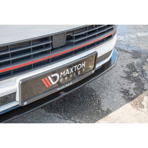 Maxton Design Front Ansatz V.2 / V2 für Volkswagen T6  schwarz Hochglanz