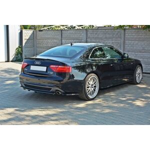 Maxton Design Mittlerer Heckdiffusor Ansatz für AUDI A5 S-LINE DTM LOOK schwarz Hochglanz