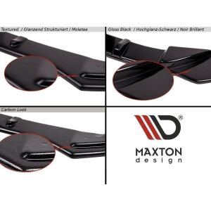 Maxton Design Heck Ansatz Flaps Diffusor für Audi A6 C7 Avant S-line/ S6 C7 Facelift schwarz Hochglanz