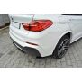 Maxton Design Heck Ansatz Flaps Diffusor für BMW X4 M Paket schwarz Hochglanz