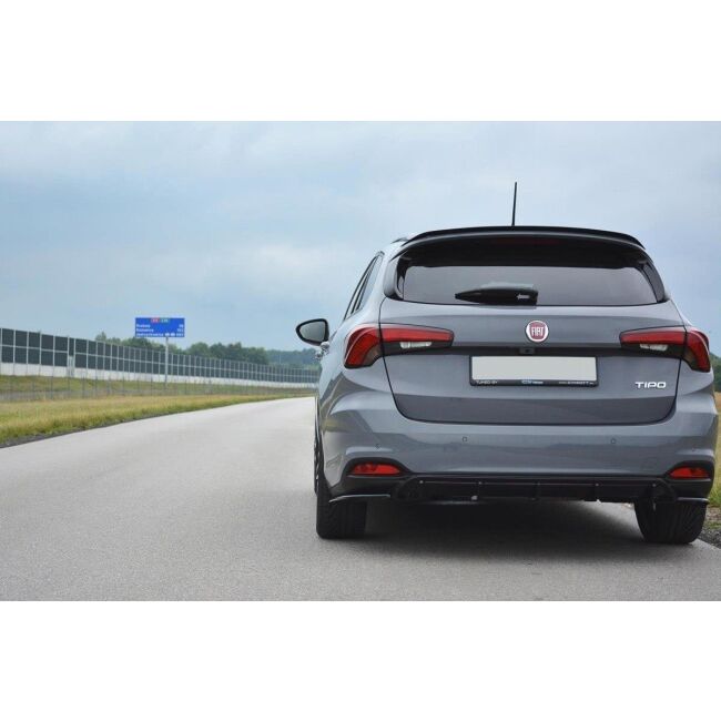 Maxton Design Heck Ansatz Flaps Diffusor für Fiat Tipo S-Design schwarz Hochglanz