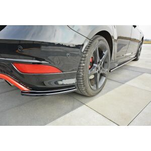 Maxton Design Heck Ansatz Flaps Diffusor für Ford Focus ST-Line Mk3 FL schwarz Hochglanz