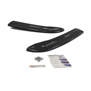 Maxton Design Heck Ansatz Flaps Diffusor für Mercedes C W204 63 AMG/AMG-Line schwarz Hochglanz