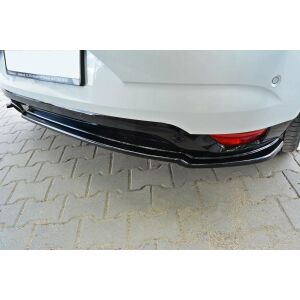 Maxton Design Heck Ansatz Flaps Diffusor für Renault Megane Mk4 Hatchback schwarz Hochglanz