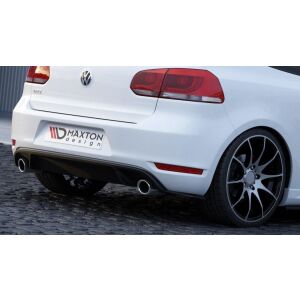 Maxton Design Heck Ansatz Flaps Diffusor für VW GOLF 6 GTI 35TH schwarz Hochglanz