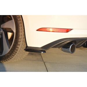 Maxton Design Heck Ansatz Flaps Diffusor für VW GOLF 7 GTI FACELIFT schwarz Hochglanz