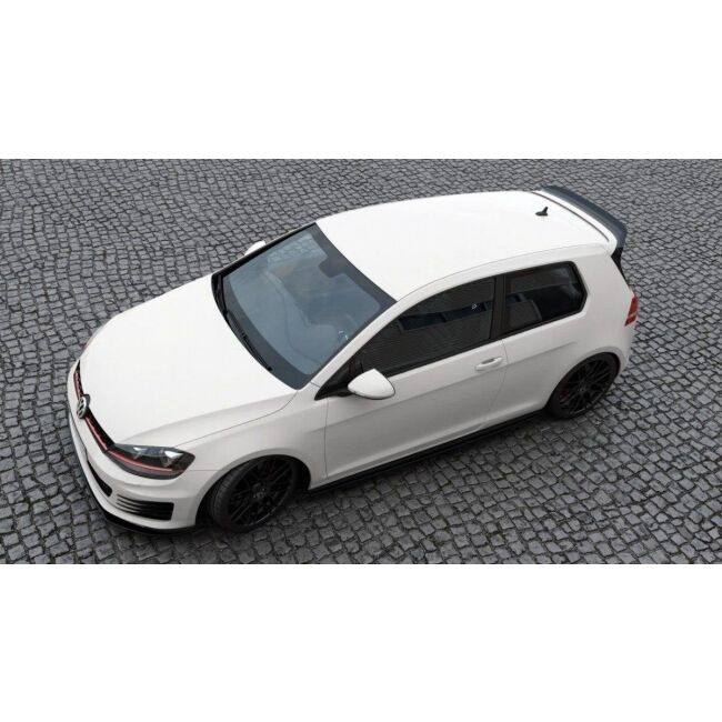 Maxton Design Spoiler CAP für VW GOLF 7 GTI CLUBSPORT schwarz Hochglanz