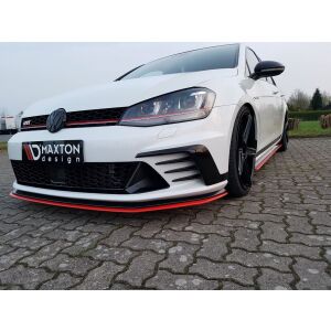 Maxton Design Front Ansatz für VW GOLF Mk7 GTI CLUBSPORT schwarz Hochglanz