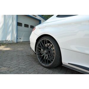 Maxton Design Heck Ansatz Flaps Diffusor für Mercedes C-Klasse C205 63 AMG Coupe schwarz Hochglanz