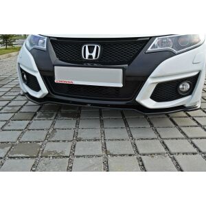 Maxton Design Front Ansatz für Honda Civic Mk9 Facelift schwarz Hochglanz