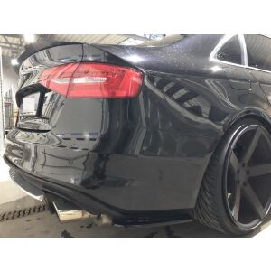 Maxton Design Heck Ansatz Flaps Diffusor für Audi S4 B8 FL schwarz Hochglanz