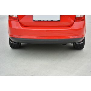 Maxton Design Heck Ansatz Flaps Diffusor für Skoda Rapid Spaceback schwarz Hochglanz