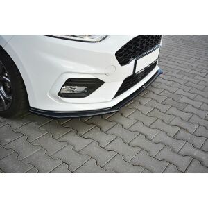 Maxton Design Front Ansatz V.2 / V2 für Ford Fiesta Mk8 ST / ST-Line schwarz Hochglanz