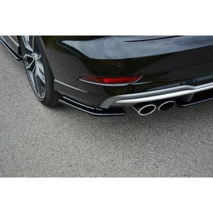 Maxton Design Heck Ansatz Flaps Diffusor für Audi S3 / A3 S-Line 8V FL Limousine schwarz Hochglanz