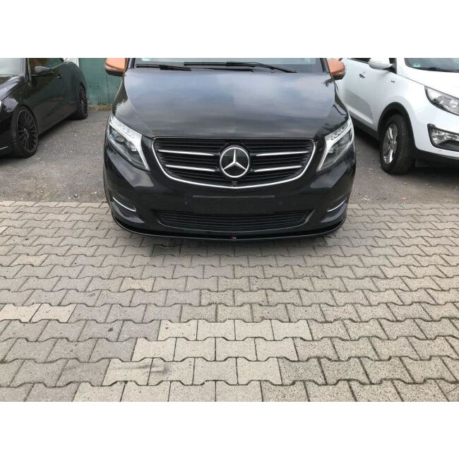 Maxton Design Front Ansatz für V.1 / V1 Mercedes V-Klasse W447 schwarz Hochglanz