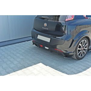 Maxton Design Heck Ansatz Flaps Diffusor für Fiat Punto Evo Abarth schwarz Hochglanz