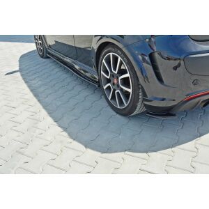 Maxton Design Heck Ansatz Flaps Diffusor für Fiat Punto Evo Abarth schwarz Hochglanz