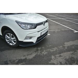 Maxton Design Front Ansatz V.1 / V1 für SSANGYONG TIVOLI schwarz Hochglanz