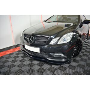 Maxton Design Front Ansatz für  Mercedes-Benz E-Klasse W207 Coupe AMG-Line schwarz Hochglanz