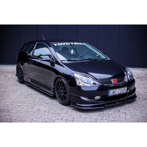 Maxton Design Seitenschweller Ansatz für HONDA CIVIC EP3 (MK7) TYPE-R/S FACELIFT schwarz Hochglanz