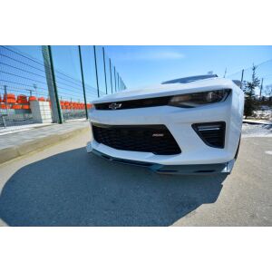 Maxton Design Front Ansatz V.1 / V1 für CHEVROLET CAMARO 6TH-GEN. PHASE-I 2SS COUPE schwarz Hochglanz