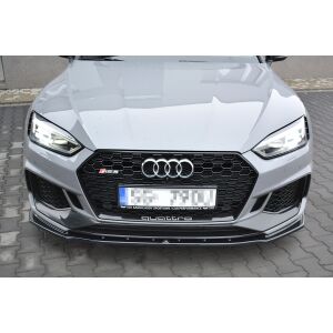 Maxton Design Front Ansatz V.1 / V1 für Audi RS5 F5 Coupe / Sportback schwarz Hochglanz