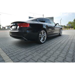 Maxton Design Seitenschweller Ansatz für Audi S5 / A5 / A5 S-Line 8T / 8T FL Sportback schwarz Hochglanz