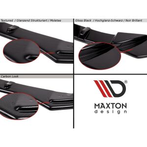 Maxton Design Front Ansatz V.1 / V1 für Ford Focus ST / ST-Line Mk4 schwarz Hochglanz